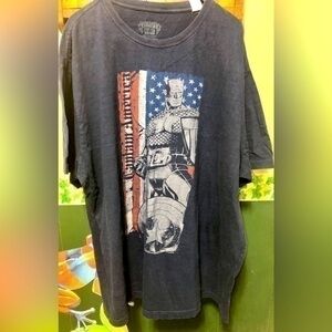 🥶 Marvel Extreme Navy Blue Captain America Flag T-shirt